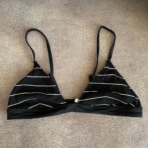 SOLID & STRIPED Black and White Striped Bralette